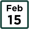 February 15 calendar icon