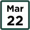 March 22 calendar icon