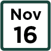 November 16 calendar icon